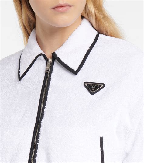 prada jacke weis|Prada kleidung damen.